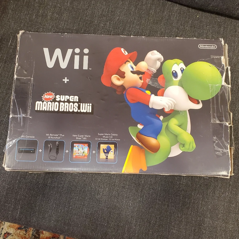 Black Nintendo Wii New Super Mario Bros. Wii Version (Black)